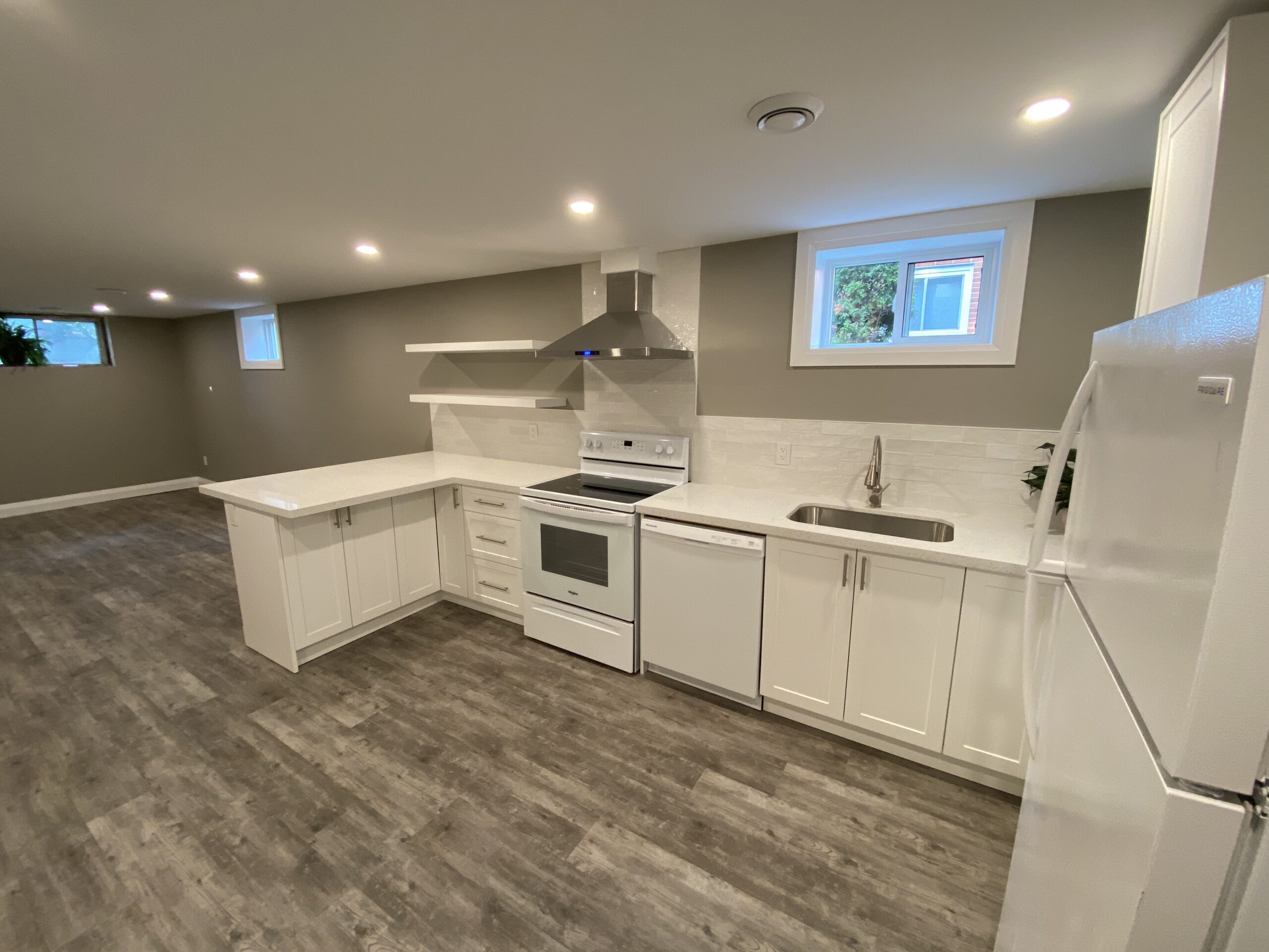 Burlington Basement Renovation with Kitchen and Bathroom